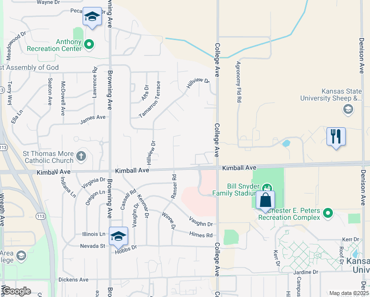 map of restaurants, bars, coffee shops, grocery stores, and more near 2503 Sunny Circle in Manhattan