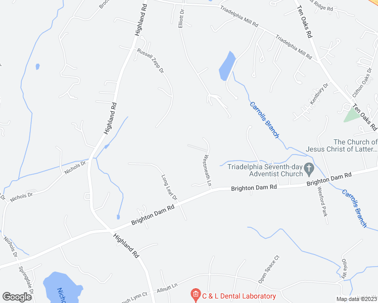 map of restaurants, bars, coffee shops, grocery stores, and more near 13225 Westmeath Lane in Clarksville