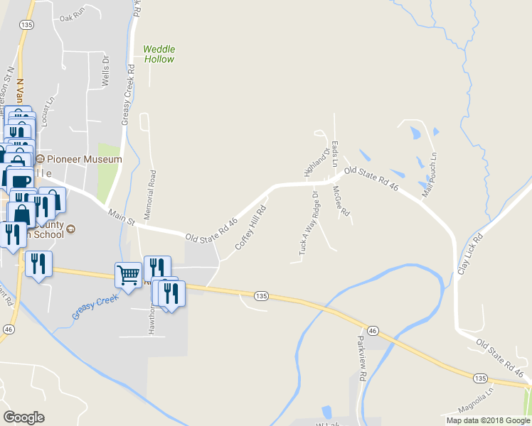 map of restaurants, bars, coffee shops, grocery stores, and more near 551 Coffey Hill Road in Nashville