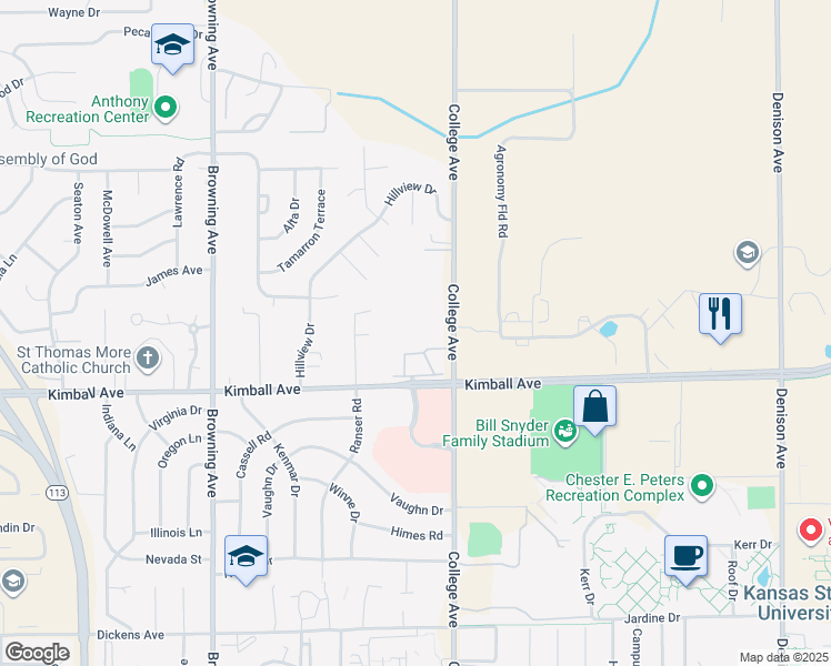 map of restaurants, bars, coffee shops, grocery stores, and more near 2500 Sunny Circle in Manhattan