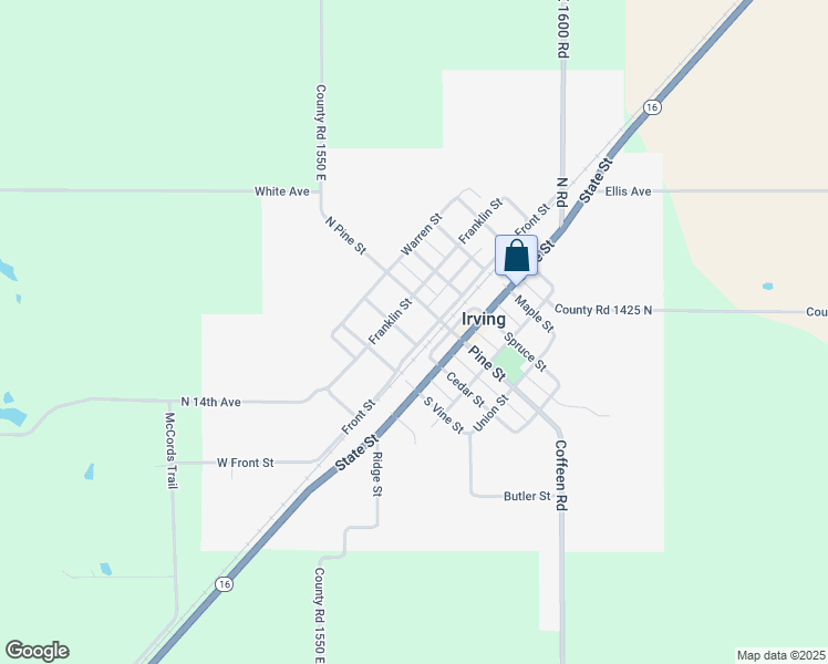 map of restaurants, bars, coffee shops, grocery stores, and more near 206 North Cedar Street in Irving