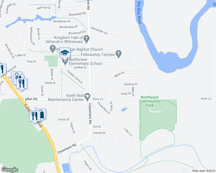 map of restaurants, bars, coffee shops, grocery stores, and more near 2132 Halls Landing in Manhattan