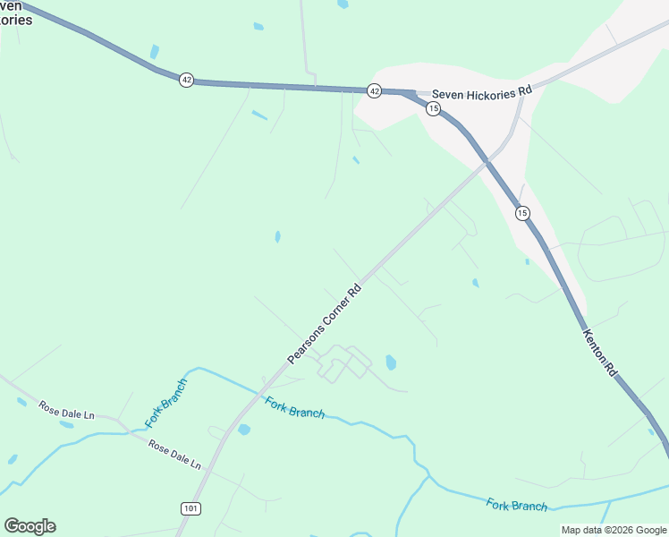 map of restaurants, bars, coffee shops, grocery stores, and more near 7141 Pearsons Corner Road in Dover