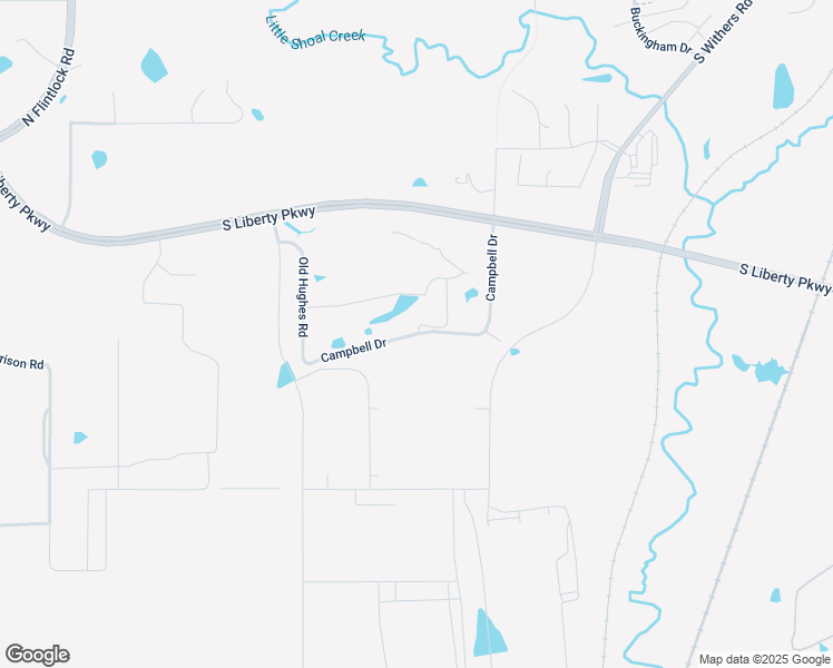 map of restaurants, bars, coffee shops, grocery stores, and more near 2254-2586 Campbell Drive in Liberty