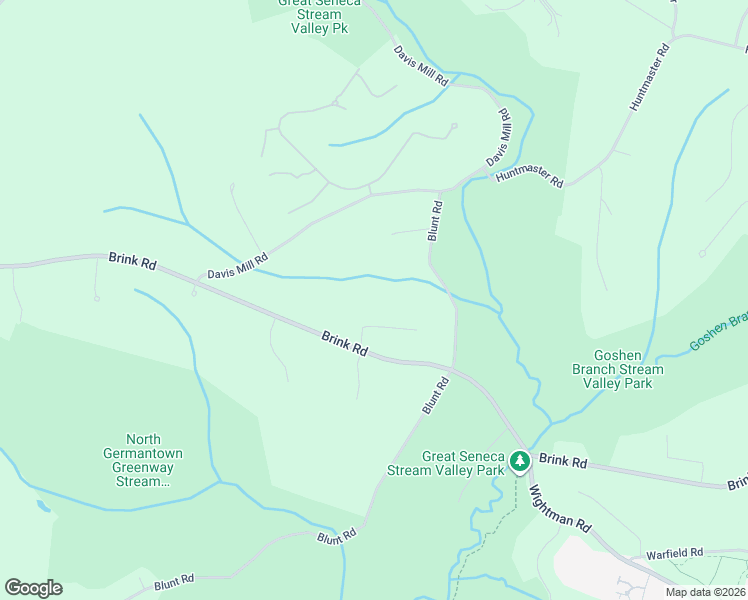 map of restaurants, bars, coffee shops, grocery stores, and more near 10211 Brink Road in Germantown