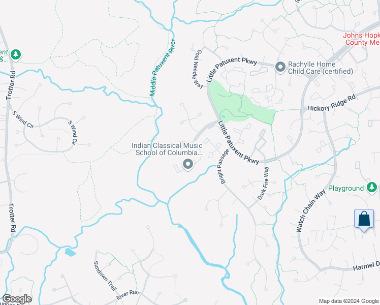 map of restaurants, bars, coffee shops, grocery stores, and more near 11808 New Country Lane in Columbia