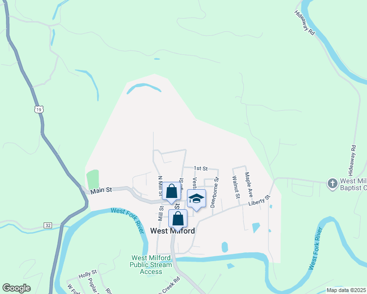 map of restaurants, bars, coffee shops, grocery stores, and more near 8 Mary Ann St in West Milford