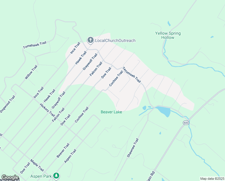 map of restaurants, bars, coffee shops, grocery stores, and more near 103 Caribou Trail in Winchester