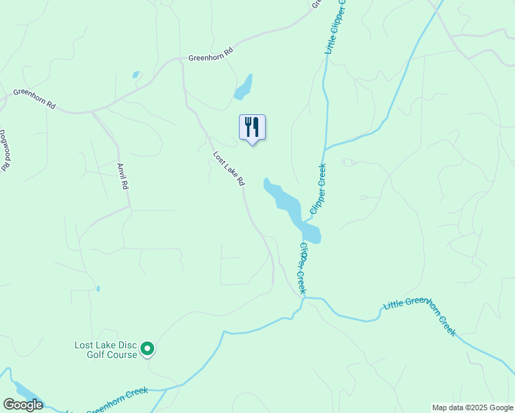map of restaurants, bars, coffee shops, grocery stores, and more near 12877 Lost Lake Road in Grass Valley