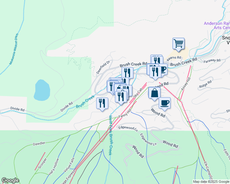 map of restaurants, bars, coffee shops, grocery stores, and more near 120 Carriage Way in Aspen
