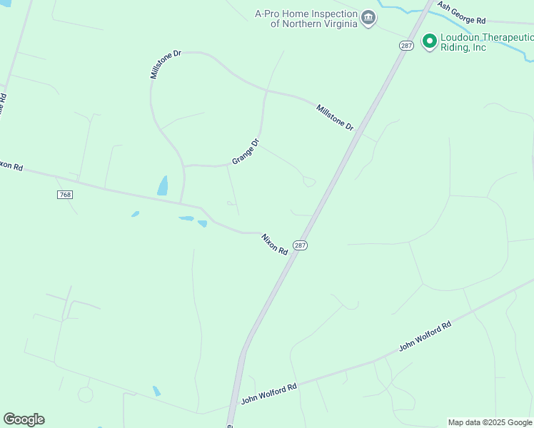 map of restaurants, bars, coffee shops, grocery stores, and more near 38472 Nixon Road in Purcellville