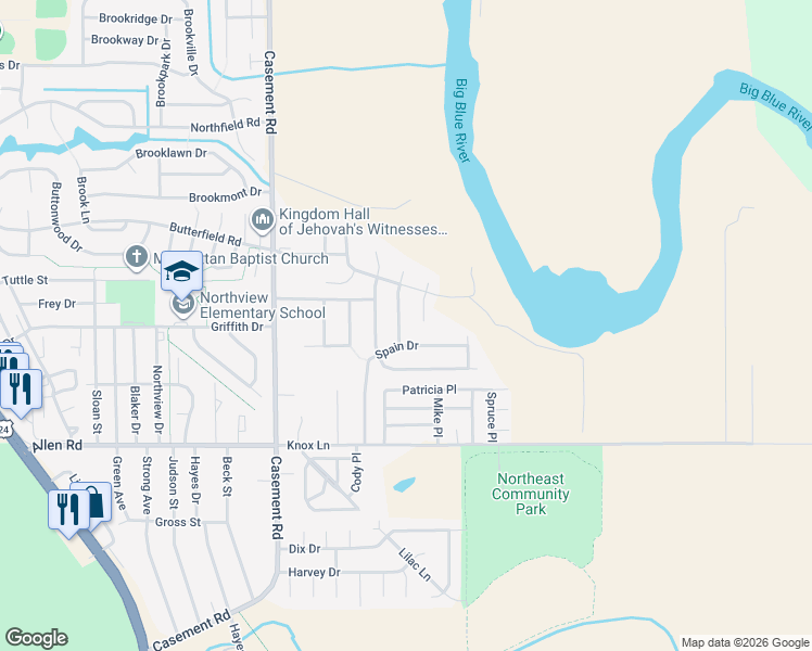 map of restaurants, bars, coffee shops, grocery stores, and more near 2313 Strawberry Lane in Manhattan