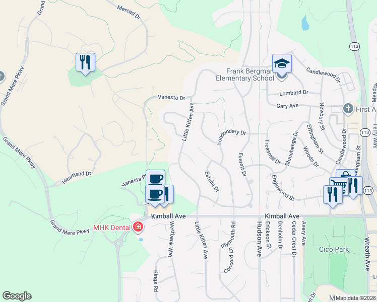 map of restaurants, bars, coffee shops, grocery stores, and more near 2132 Plymouth Road in Manhattan