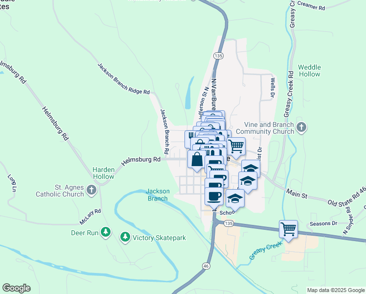 map of restaurants, bars, coffee shops, grocery stores, and more near 238 West Gould Street in Nashville