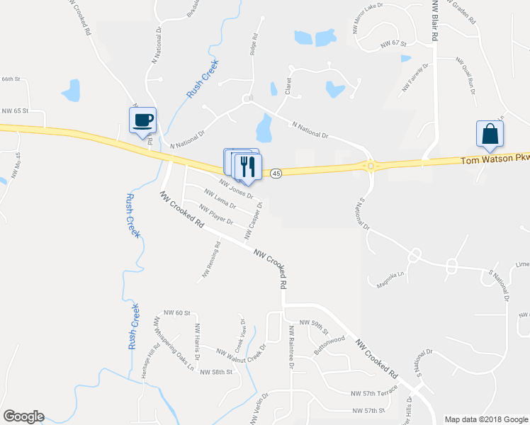 map of restaurants, bars, coffee shops, grocery stores, and more near 6301 Northwest Casper Drive in Parkville