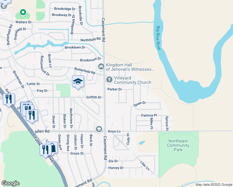 map of restaurants, bars, coffee shops, grocery stores, and more near 2313 Willow Lane in Manhattan