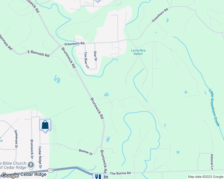 map of restaurants, bars, coffee shops, grocery stores, and more near 13034 Wood Rose Way in Grass Valley