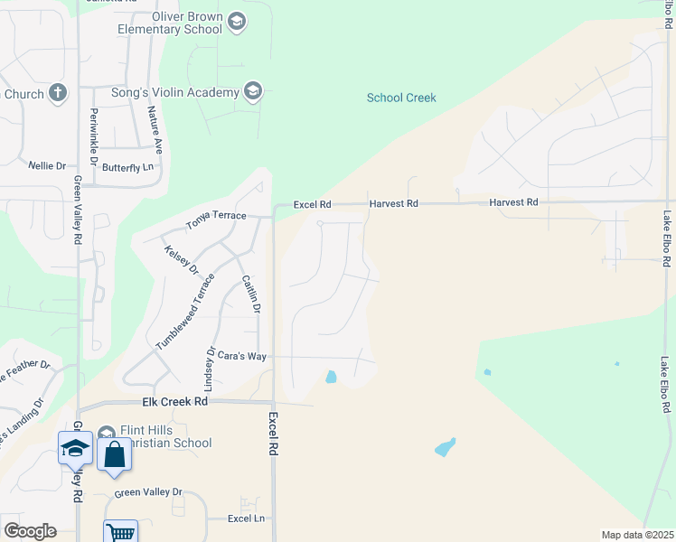 map of restaurants, bars, coffee shops, grocery stores, and more near 4178 Taneil Drive in Manhattan
