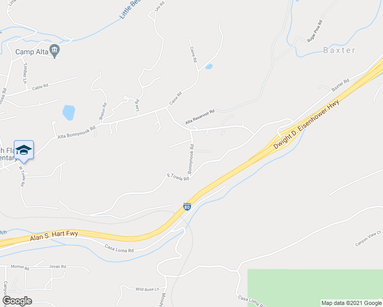 map of restaurants, bars, coffee shops, grocery stores, and more near 130 Bonnynook Road in Alta