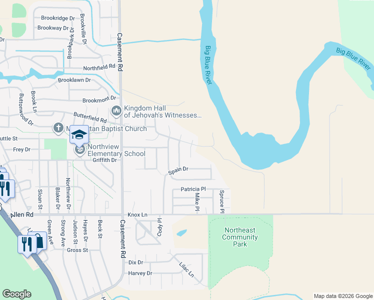 map of restaurants, bars, coffee shops, grocery stores, and more near 2313 Strawberry Lane in Manhattan
