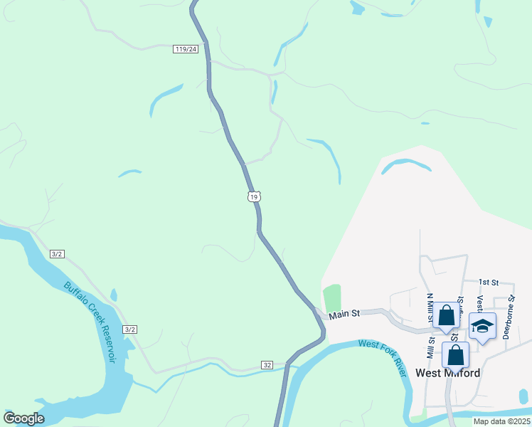 map of restaurants, bars, coffee shops, grocery stores, and more near 5843 Milford Street in Clarksburg