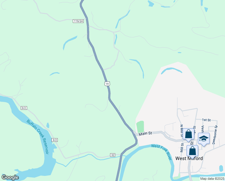 map of restaurants, bars, coffee shops, grocery stores, and more near 5843 Milford Street in Clarksburg