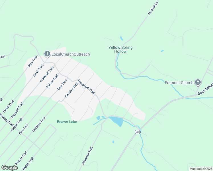 map of restaurants, bars, coffee shops, grocery stores, and more near 111 Aztec Trail in Winchester