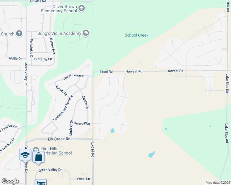 map of restaurants, bars, coffee shops, grocery stores, and more near 4184 Taneil Drive in Manhattan