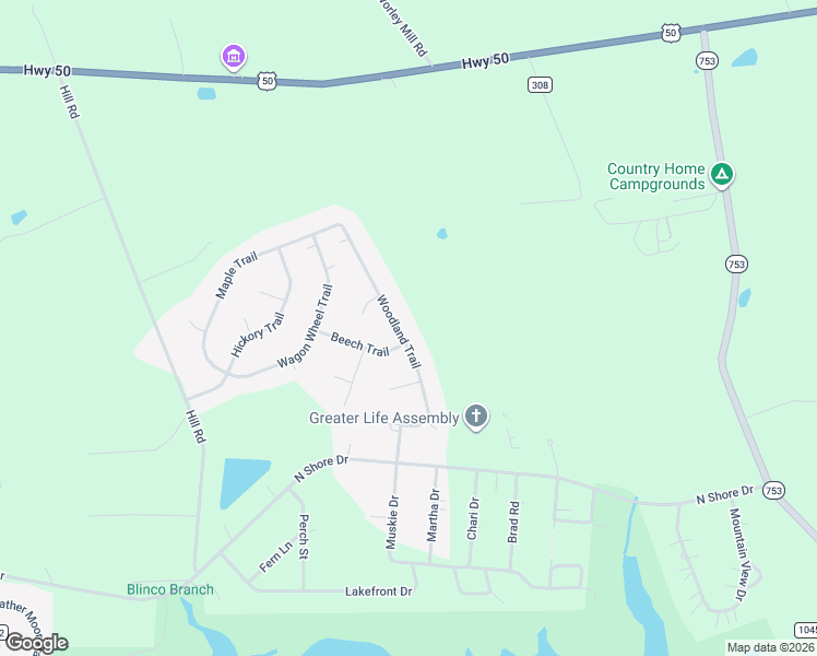 map of restaurants, bars, coffee shops, grocery stores, and more near 7145 Woodland Trail in Hillsboro