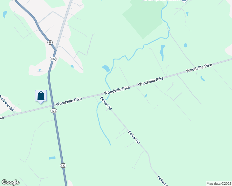 map of restaurants, bars, coffee shops, grocery stores, and more near 1897 Woodville Pike in Goshen