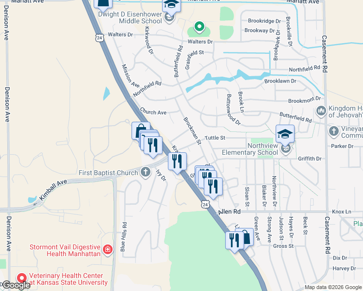 map of restaurants, bars, coffee shops, grocery stores, and more near 824 Tuttle Street in Manhattan