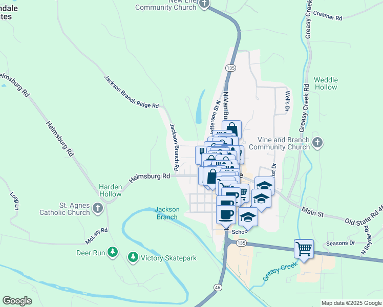 map of restaurants, bars, coffee shops, grocery stores, and more near 238 West Gould Street in Nashville