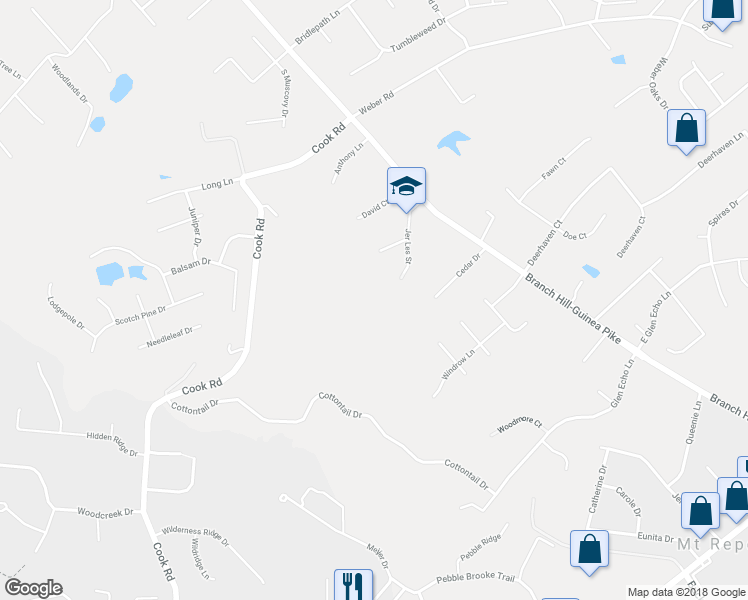 map of restaurants, bars, coffee shops, grocery stores, and more near 1052 Jer Les Street in Milford
