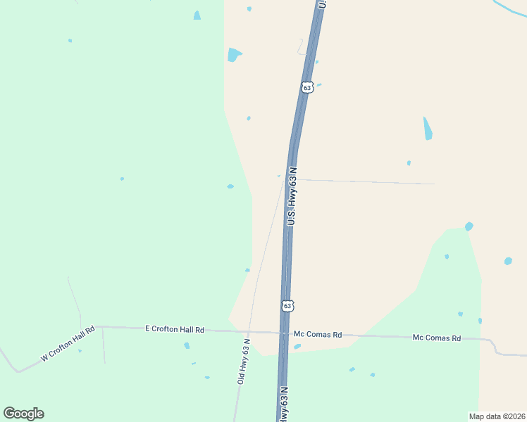 map of restaurants, bars, coffee shops, grocery stores, and more near 21393 Old Highway 63 North in Sturgeon