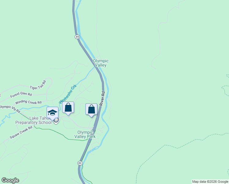 map of restaurants, bars, coffee shops, grocery stores, and more near 4070 River Road in Tahoe City