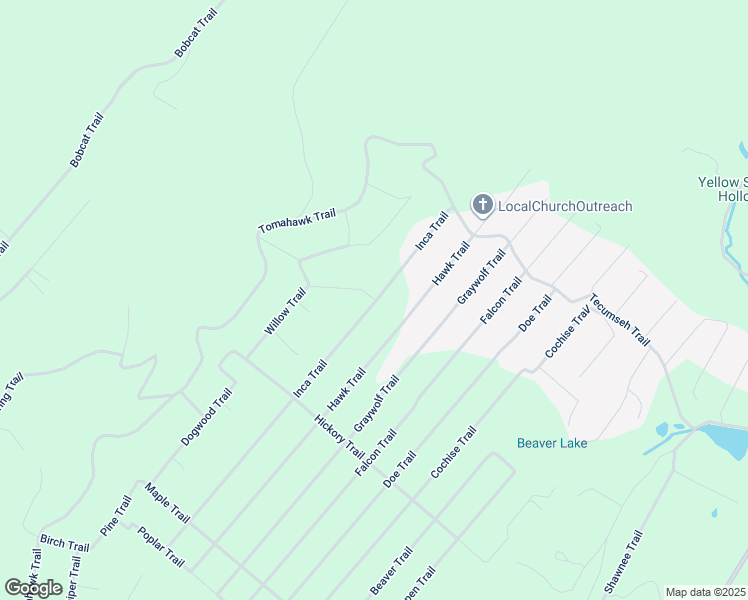 map of restaurants, bars, coffee shops, grocery stores, and more near Inca Trail in Shawneeland