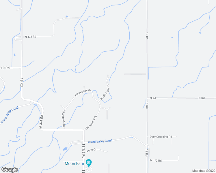 map of restaurants, bars, coffee shops, grocery stores, and more near Bridle Path Court in Fruita
