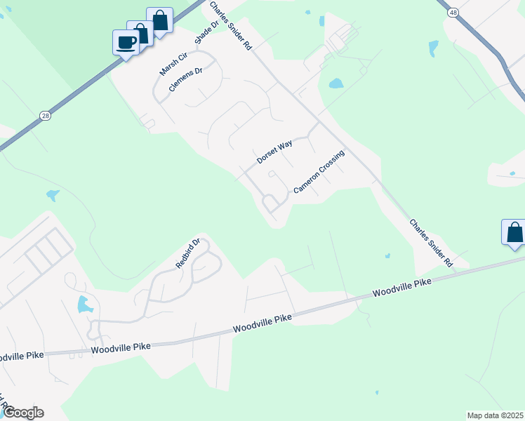 map of restaurants, bars, coffee shops, grocery stores, and more near 3038 Abby Way in Loveland