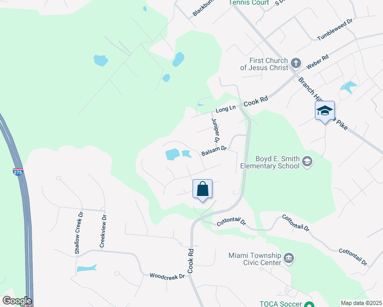 map of restaurants, bars, coffee shops, grocery stores, and more near 892 Blackpine Drive in Milford