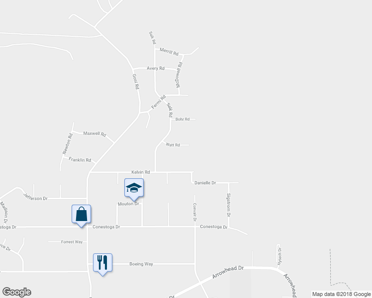 map of restaurants, bars, coffee shops, grocery stores, and more near 2615 Watt Road in Carson City