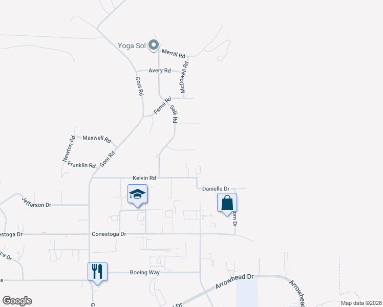 map of restaurants, bars, coffee shops, grocery stores, and more near 2615 Watt Road in Carson City