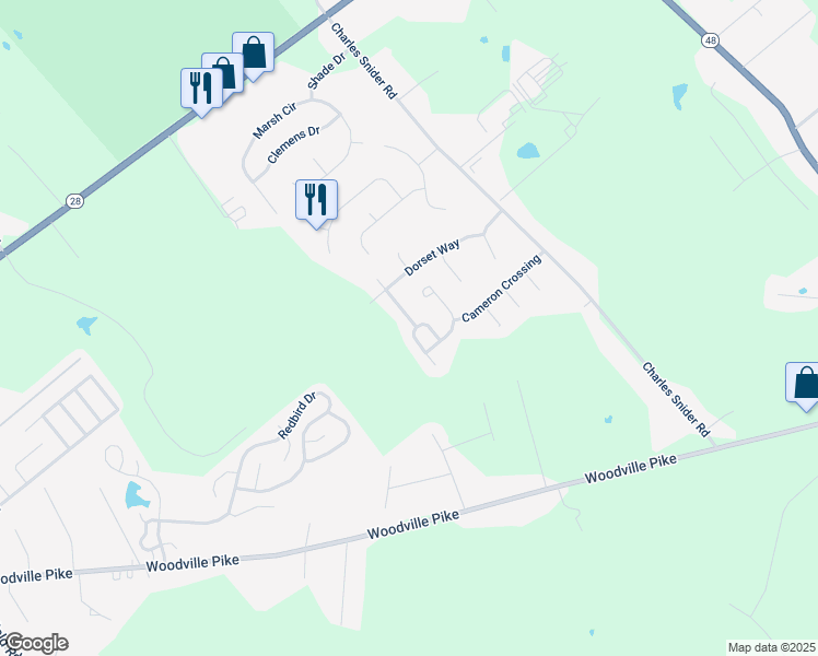 map of restaurants, bars, coffee shops, grocery stores, and more near 3028 Abby Way in Loveland