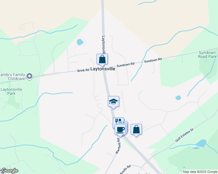 map of restaurants, bars, coffee shops, grocery stores, and more near 21525 Laytonsville Road in Gaithersburg
