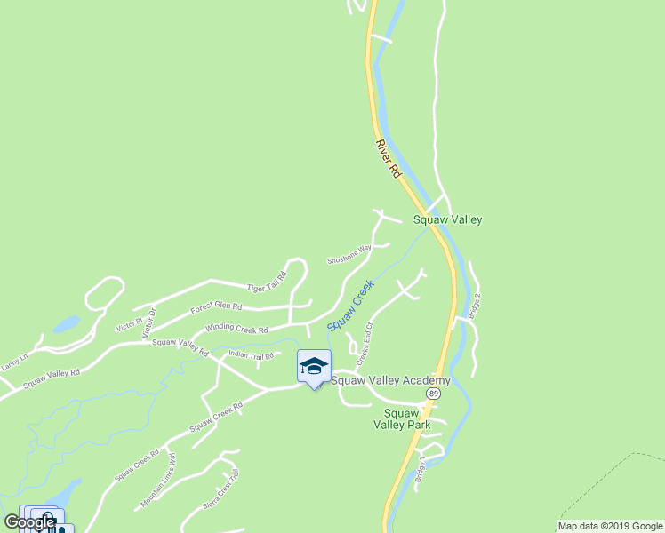 map of restaurants, bars, coffee shops, grocery stores, and more near 235 Shoshone Way in Olympic Valley
