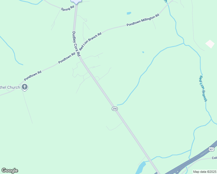 map of restaurants, bars, coffee shops, grocery stores, and more near 1126 Dudley Corner Road in Millington