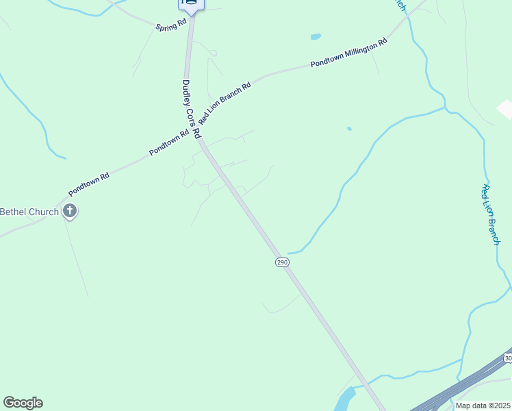map of restaurants, bars, coffee shops, grocery stores, and more near 1126 Dudley Corner Road in Millington