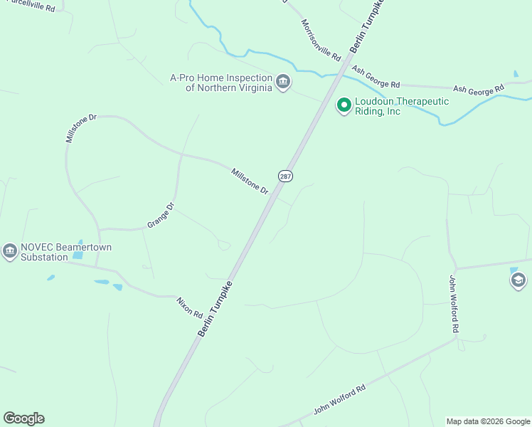 map of restaurants, bars, coffee shops, grocery stores, and more near 14670 Berlin Turnpike in Purcellville