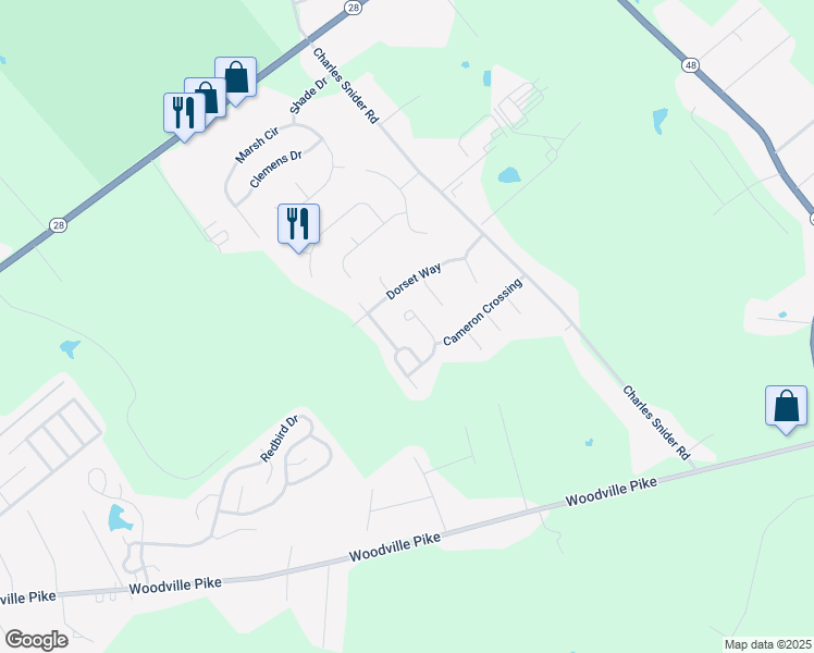 map of restaurants, bars, coffee shops, grocery stores, and more near 2565 Allegro Lane in Loveland