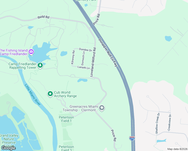 map of restaurants, bars, coffee shops, grocery stores, and more near 6116 Price Road in Loveland