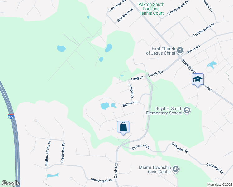 map of restaurants, bars, coffee shops, grocery stores, and more near 1246 Rosetree Drive in Milford